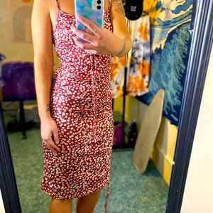 Shein Red Floral Bodycon Dress